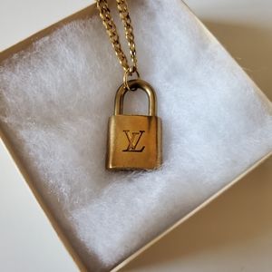 Vintage Louis Vuitton Lock Necklace